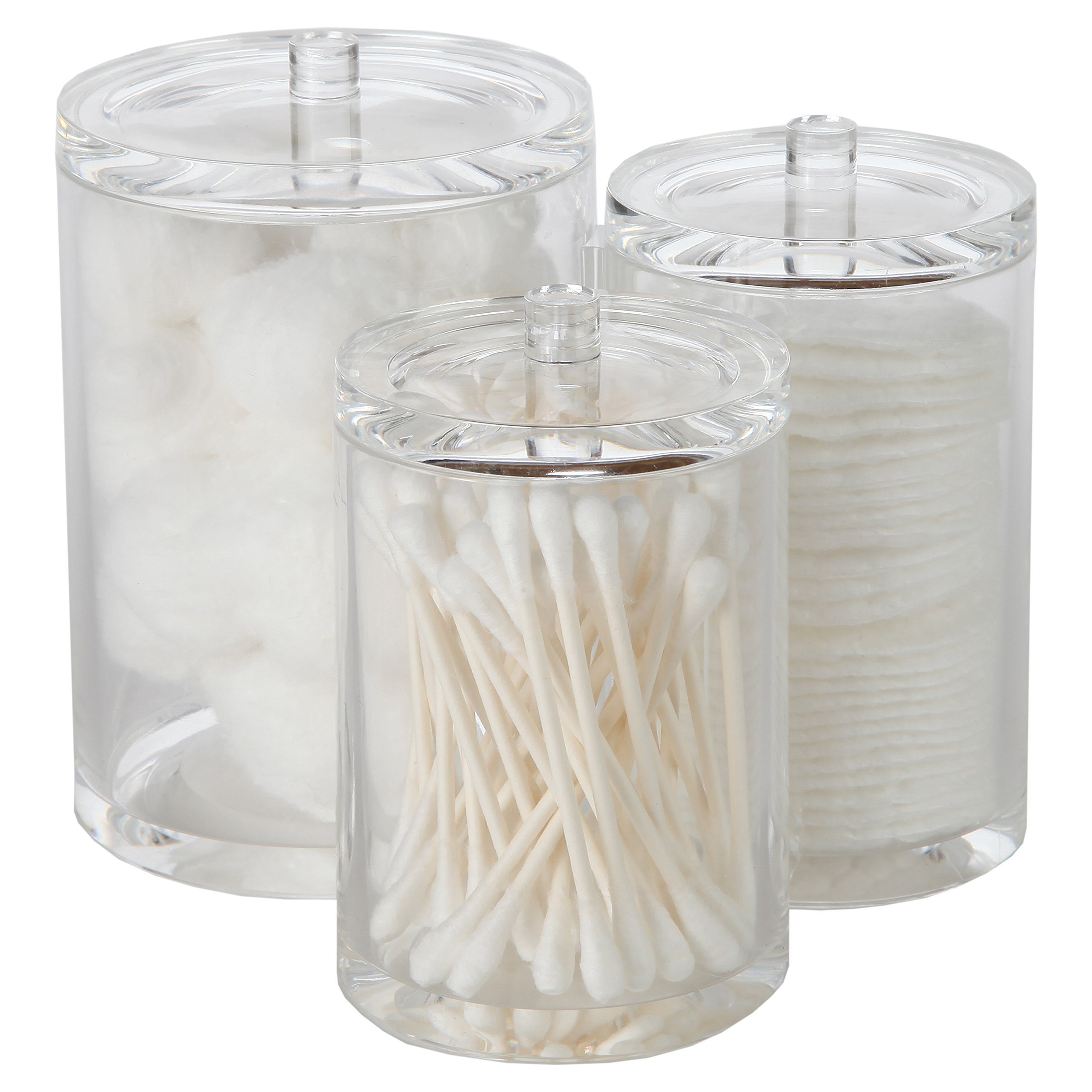 ARAD Cotton Ball, Swab, and Q-tip Storage Set, 1-Piece