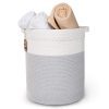 StarHug Large Woven Storage Basket - 20 x 18 inch Laundry Hamper