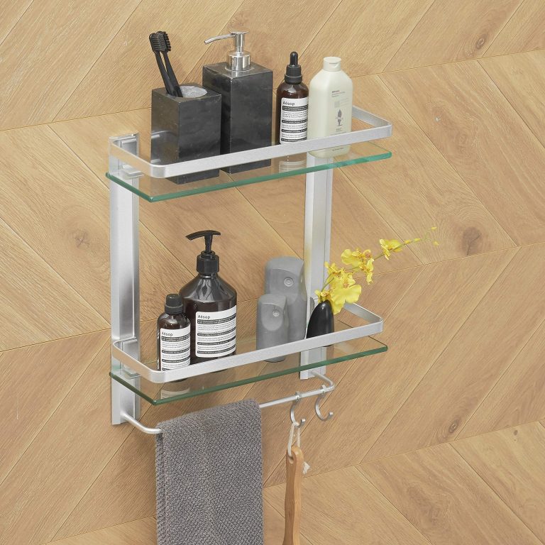 BESy Heavy Duty Lavatory Glass Bathroom Shelf
