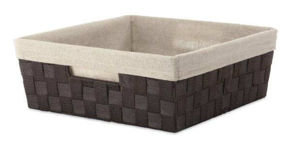 Whitmor Woven Strap Liner Shelf Tote, W
