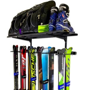 Ski Wall Rack and Storage Garage Shelf
