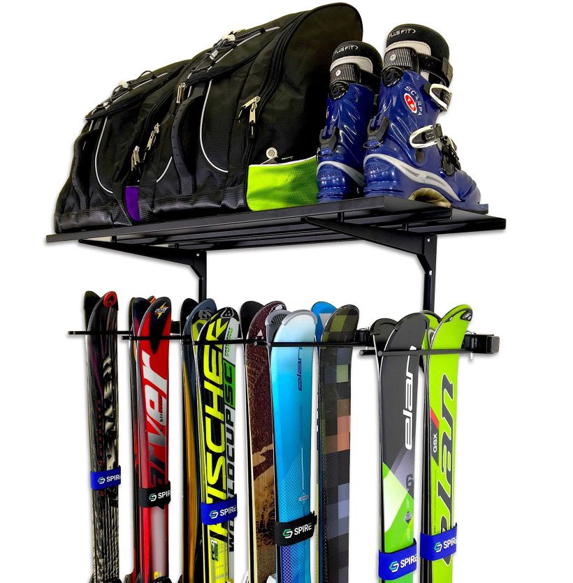 Ski Wall Rack and Storage Garage Shelf
