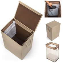 Collapsible Laundry Hamper with Lid and Liner