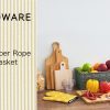EZOWare Pack of 3 Paper Rope Woven Storage Baskets