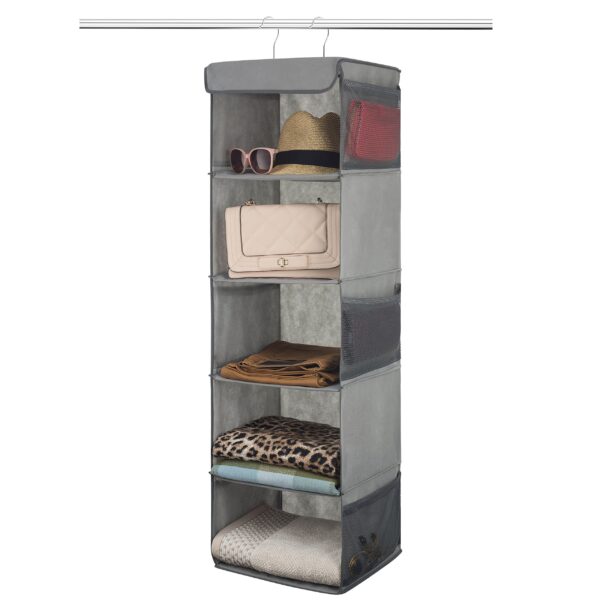 Zober 5 Shelf Hanging Closet Organizer Space Saver