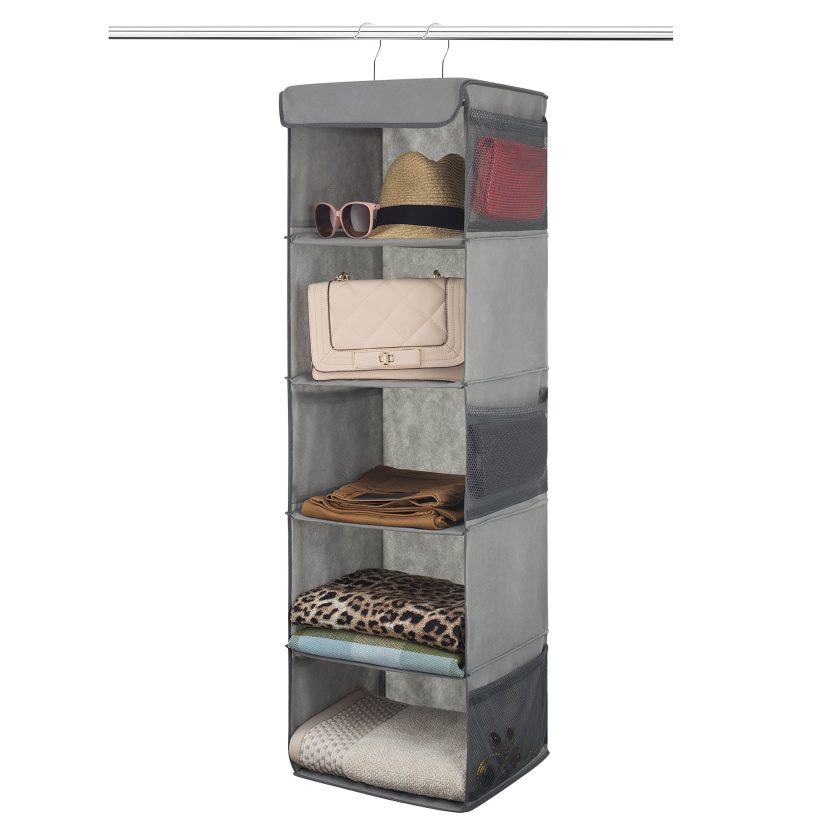 Zober 5 Shelf Hanging Closet Organizer Space Saver