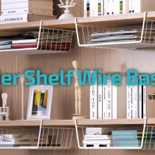 Wire Baskets Under Shelves Storage Rack