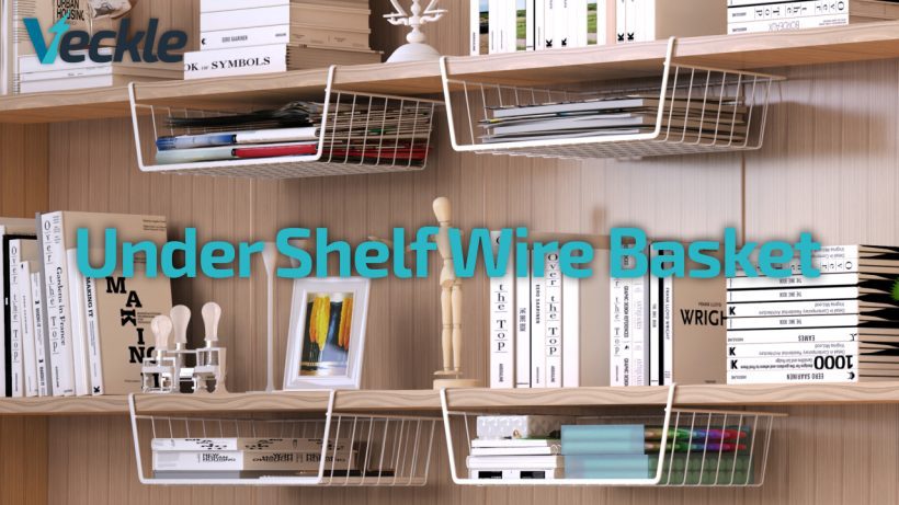 Wire Baskets Under Shelves Storage Rack