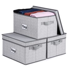 Kntiwiwo Large Storage Bins for Closet Shelves