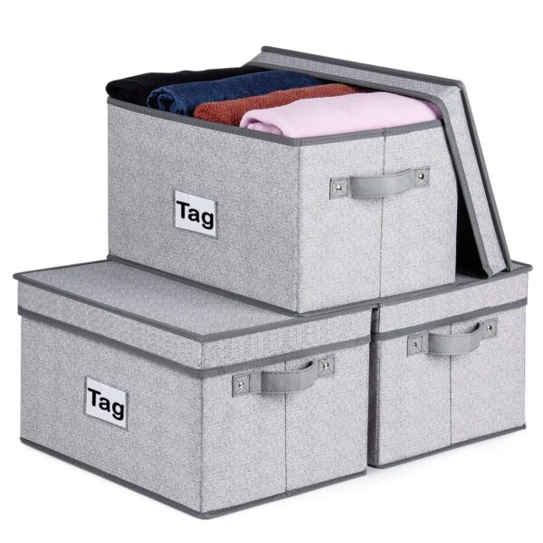Kntiwiwo Large Storage Bins for Closet Shelves