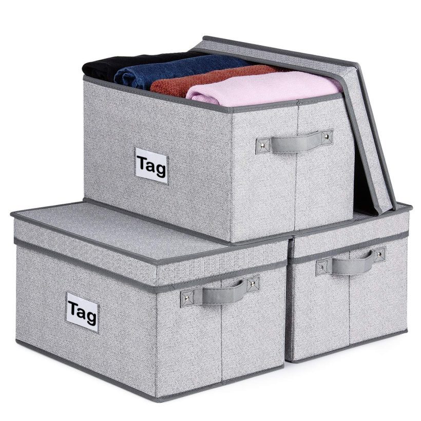 Kntiwiwo Large Storage Bins for Closet Shelves