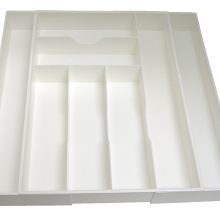 White Expanding Kitchen Drawer Organizer