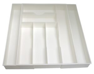 White Expanding Kitchen Drawer Organizer