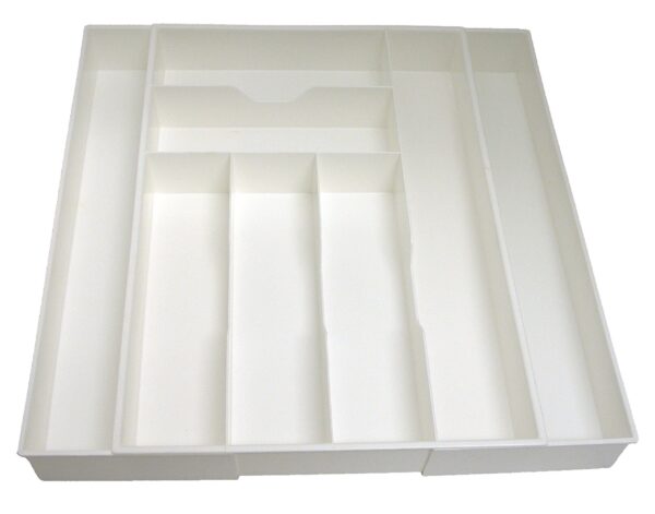 White Expanding Kitchen Drawer Organizer