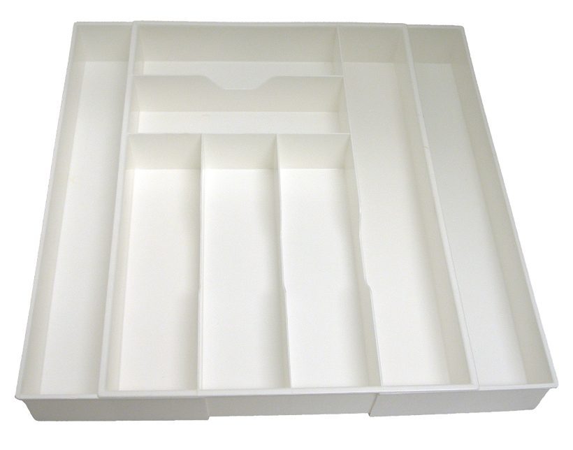 White Expanding Kitchen Drawer Organizer