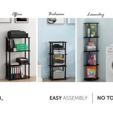 Furinno Turn-N-Tube 4-Tier Multipurpose Shelf Display Rack