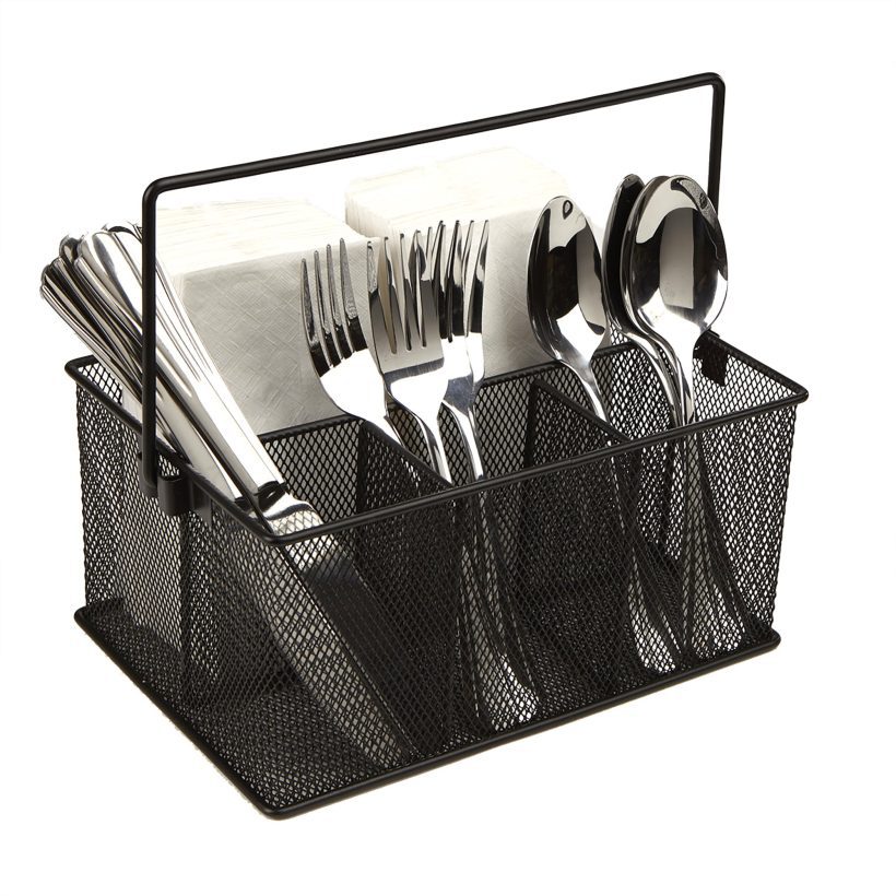 Basket Organizer, Utensil Holder, Forks, Spoons, Knives