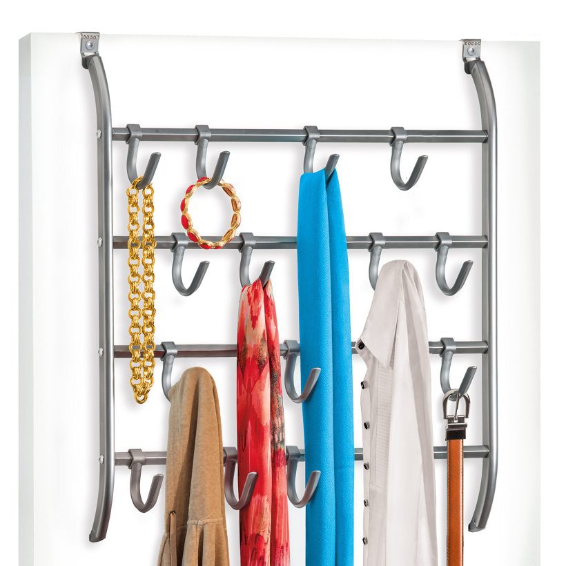Lynk Over Door or Wall Mount 16 Hook Rack Shirt