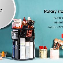 360 Rotating Adjustable Cosmetic Organizer Holder Storage Rack