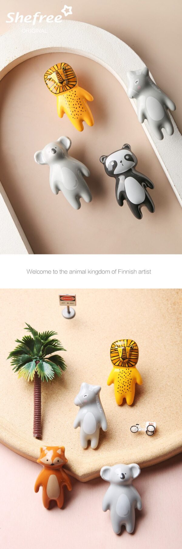 Nordic Animal Wall Hooks: Ceramic Furniture Hangers for a Unique Touch