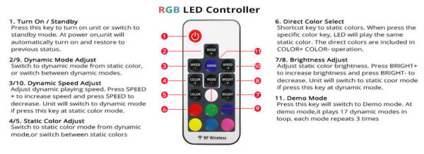 LED Wall Hook Drum Kit Multi-color