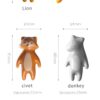 Nordic Animal Wall Hooks: Ceramic Furniture Hangers for a Unique Touch