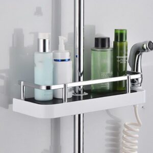 Shower Storage Rack No Drilling Lavatory Organizer