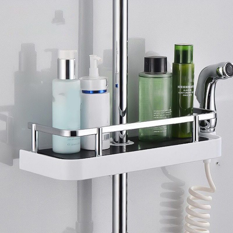 Shower Storage Rack No Drilling Lavatory Organizer
