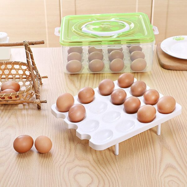 Refrigerator Kitchen Storage Egg Visible Tray Case