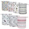 Foldable Laundry Basket Round Storage Bin Large