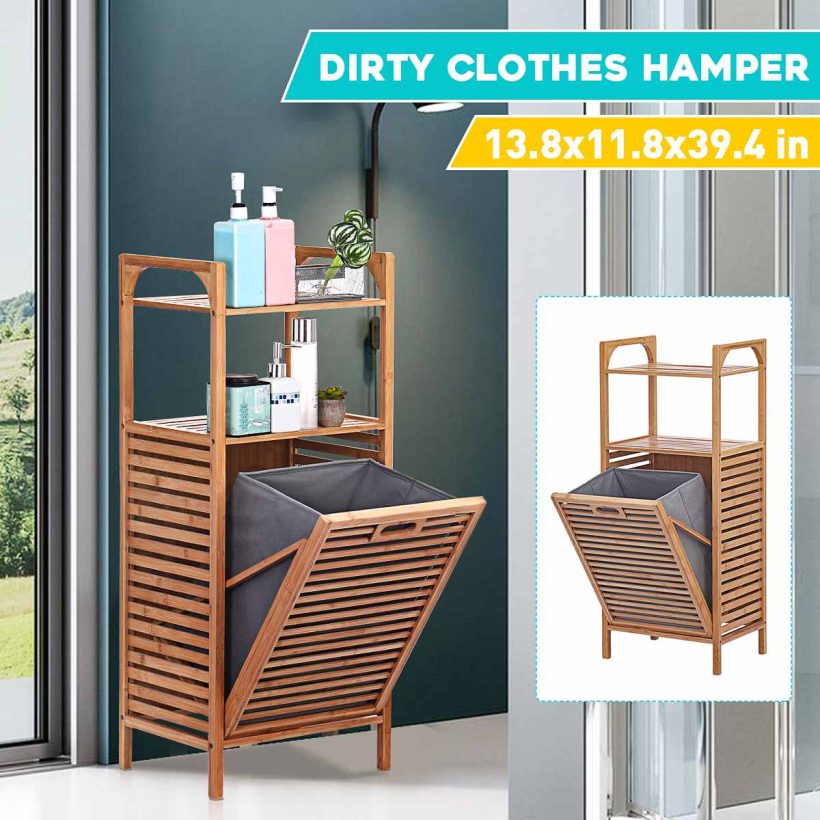 Foldable Dirty Clothes Laundry Basket Clothing Storage Rack