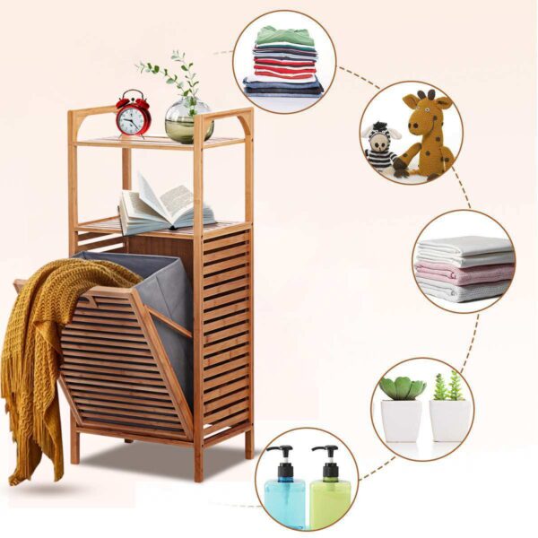 Foldable Dirty Clothes Laundry Basket Clothing Storage Rack