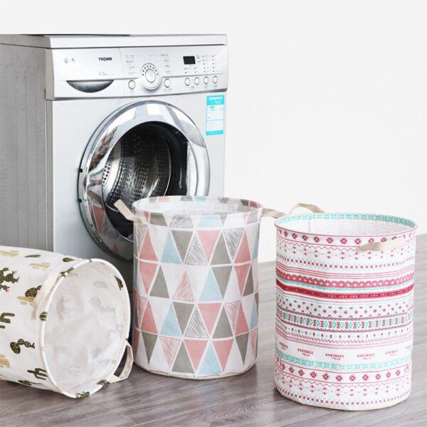 Foldable Laundry Basket Round Storage Bin Large