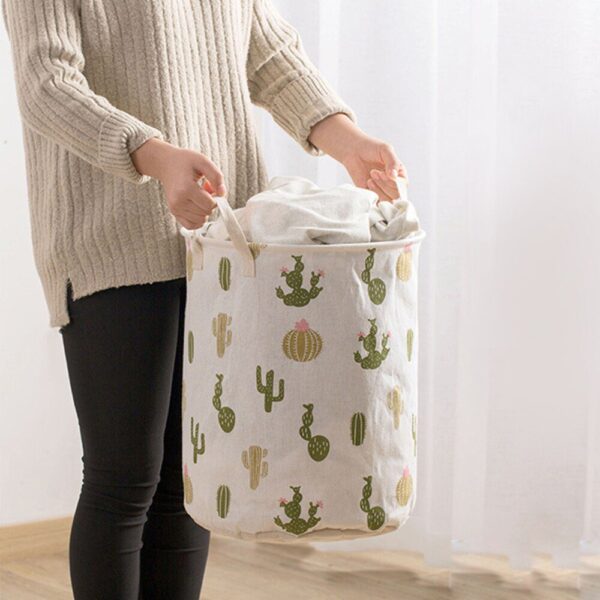 Foldable Laundry Basket Round Storage Bin Large