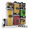 Transparent 7 Piece Kitchen Jar Set with Lids