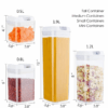 Kitchen Jar with Lids Transparent 7 PCS Set