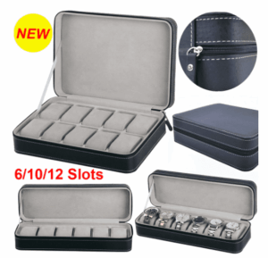Travel-Ready Portable Leather Watch Box