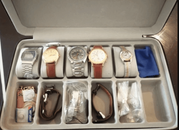 Portable Leather Watch Box