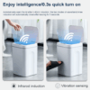 16L Smart Sensor Trash Can with Automatic Lid – Waterproof, touchless garbage bin for kitchens and bathrooms, featuring infrared sensor technology and a compact design.