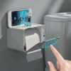 Wall-Mounted Smart Sensor Toilet Paper Holder – Automatic Induction, Waterproof & Space-Saving for Bathroom