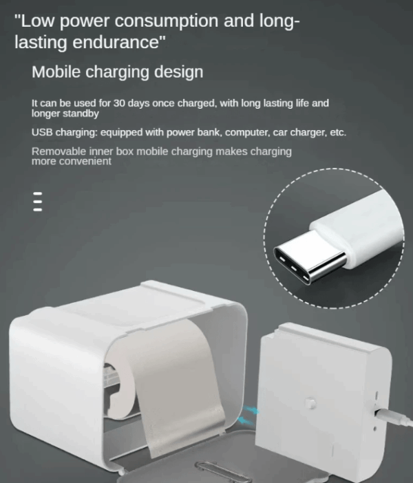 Wall-Mounted Smart Sensor Toilet Paper Holder – Automatic Induction, Waterproof & Space-Saving for Bathroom