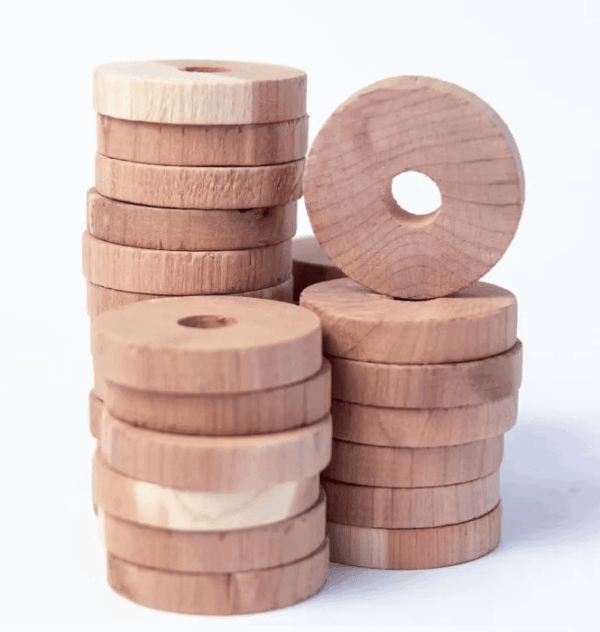 10Pcs Natural Cedar Block Set – Moth Repellent and Odor Absorber for Clothes Storage