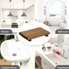 Wood Bathroom Vanity Tray – Anti-Moisture Design &  Ideal for Toiletries or Plant Vase Display