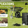 50L Worm Composter Eco-Friendly Food Waste Recycling & High Composting Efficiency for Indoor and Outdoor Use