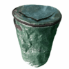 Green Collapsible Compost Bin with zipper top, handles, and vent, designed for composting kitchen and garden waste efficiently.