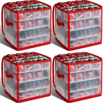 Durable 64-Grid Christmas Ornament Storage Box – Secure Holiday Decoration Organizer