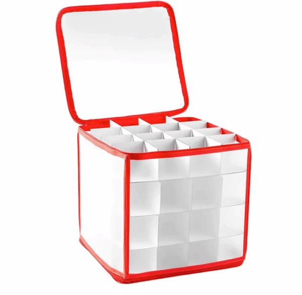 Durable 64-Grid Christmas Ornament Storage Box – Secure Holiday Decoration Organizer