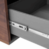 Set of two silver soft close drawer slides made from durable cold-rolled steel, ideal for cabinets and closets