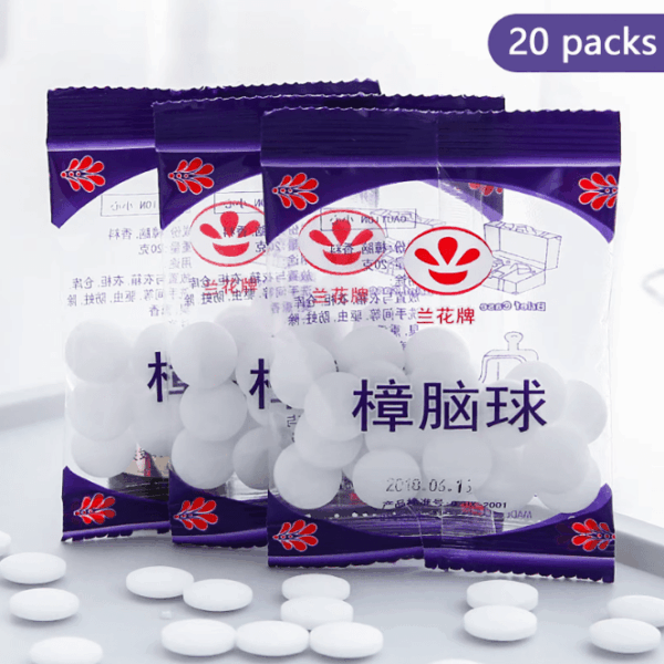 Old-Fashioned Moth Balls – 200 Pieces for Closet, Toilet Deodorization, and Insect Protection