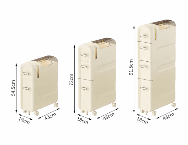 Slim Bathroom Organizer with Floor-to-Ceiling Storage – Ideal for Narrow Spaces & Toilet-Side Areas